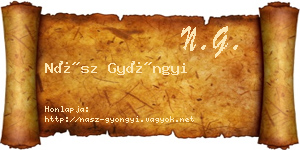 Nász Gyöngyi névjegykártya