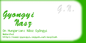 gyongyi nasz business card