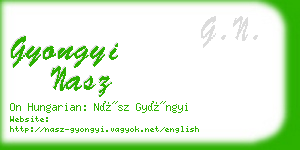 gyongyi nasz business card